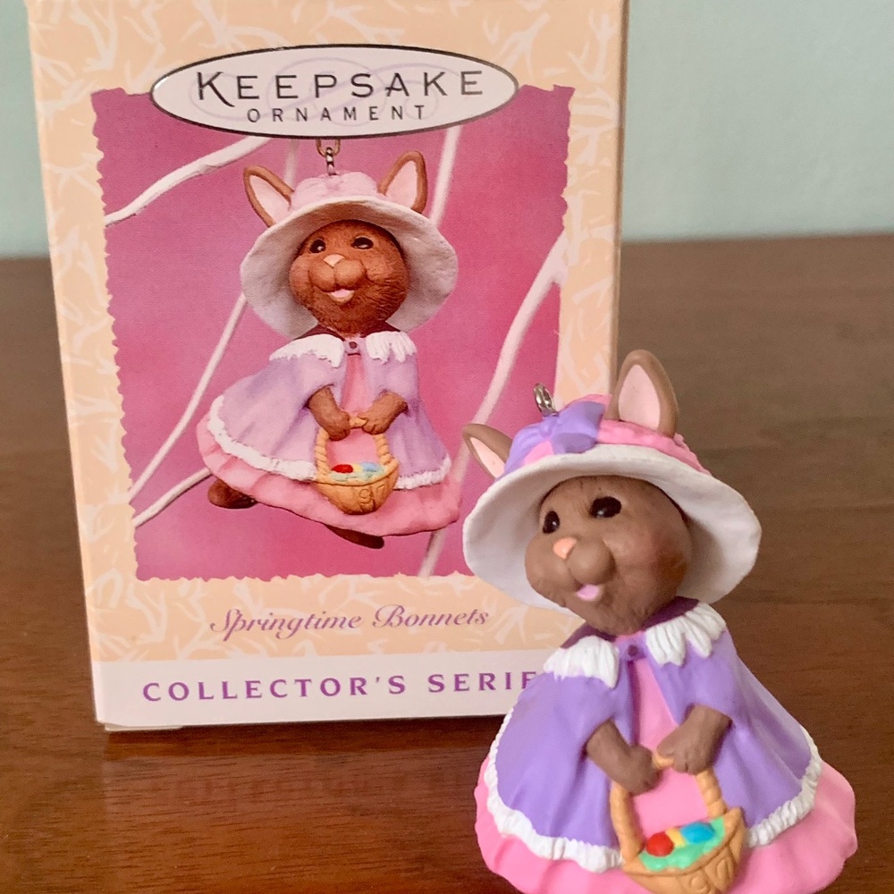 Hallmark Easter Ornament 1997 Springtime Bonnets #5 In Series